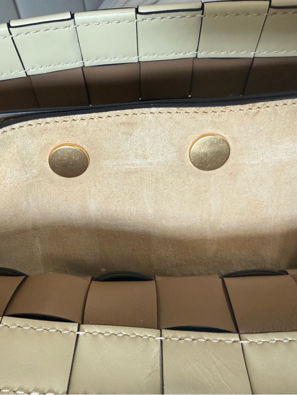 Tory Burch Buttermilk Woven Lee Radziwill double Bag - Picture 7 of 13